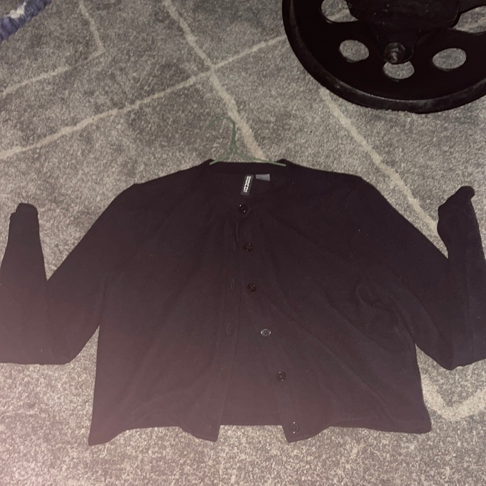 black button up cropped sweater, divided brand, size medium
